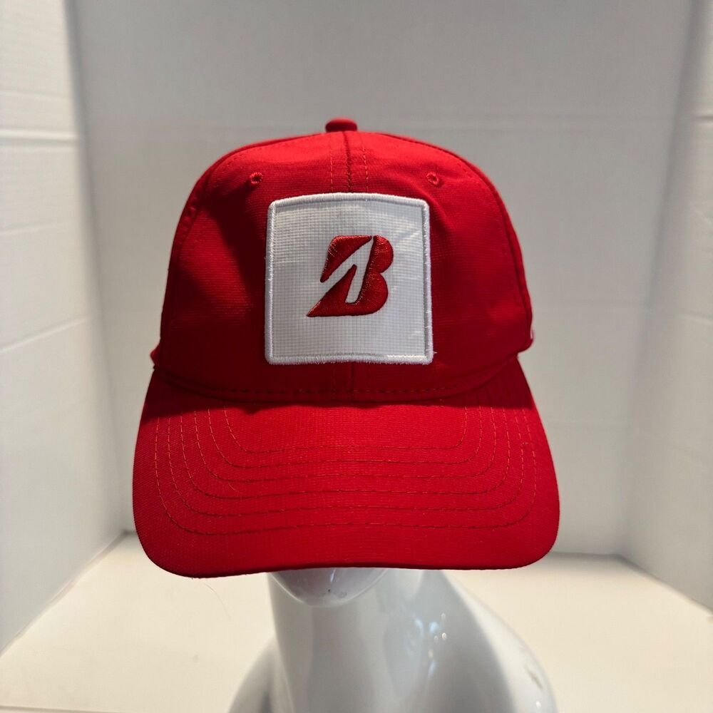 Bridgestone Golf Tour B Red Strap back baseball trucker hat cap Embroidered